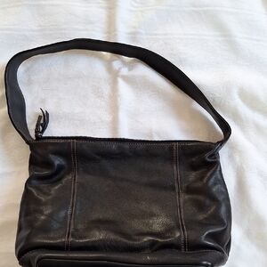 Black Leather Shoulder Bag